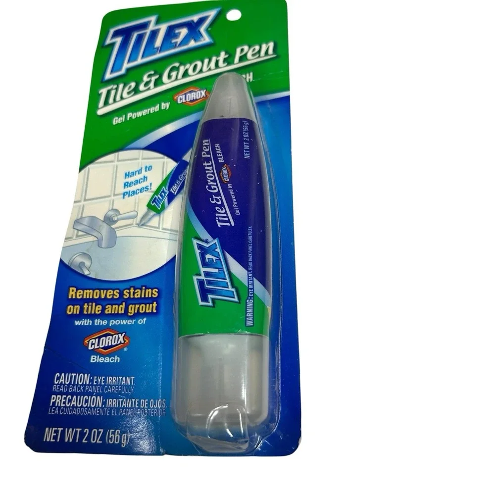 TILEX Tile & Grout Pen Removes Stains 2 oz Dual Tip Clorox Bleach NEW